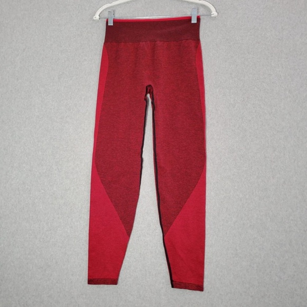 Pink Victorias Secret Women Activewear Pants Medium Red Seamless Legging Yoga